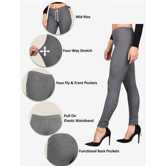 Lildy Heather Gray Jeggings - Picture 4 of 5